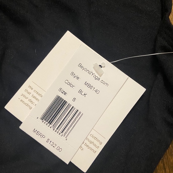 NWT BEYOND YOGA easy gather midi jumpsuit pockets black small - Picture 5 of 5